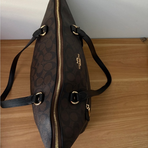 COACH GALLERY TOTE IN SIGNATURE CANVAS BROWN - Picture 6 of 8